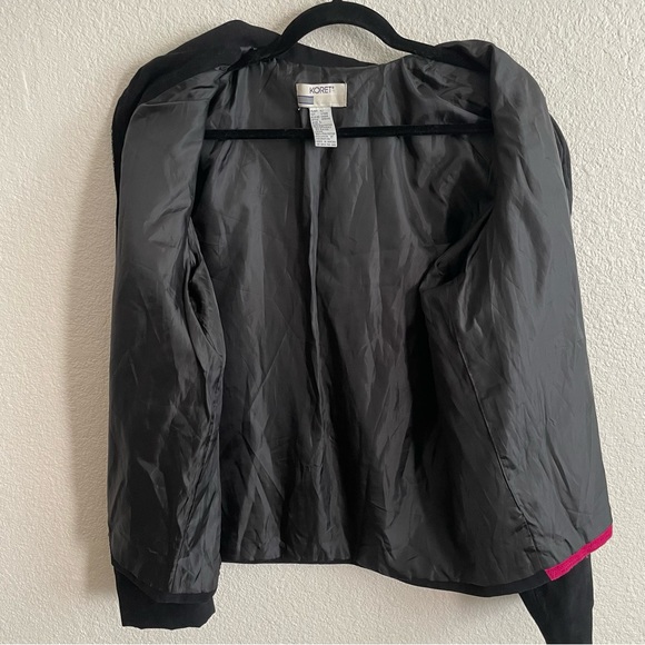 Vintage Koret Black Patchwork Embroidered Collared Retro Jacket Blazer - Picture 7 of 7